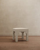 Hicks Square Step Arch Ottoman - Marble Lotus - Hicks Square Step Arch Ottoman