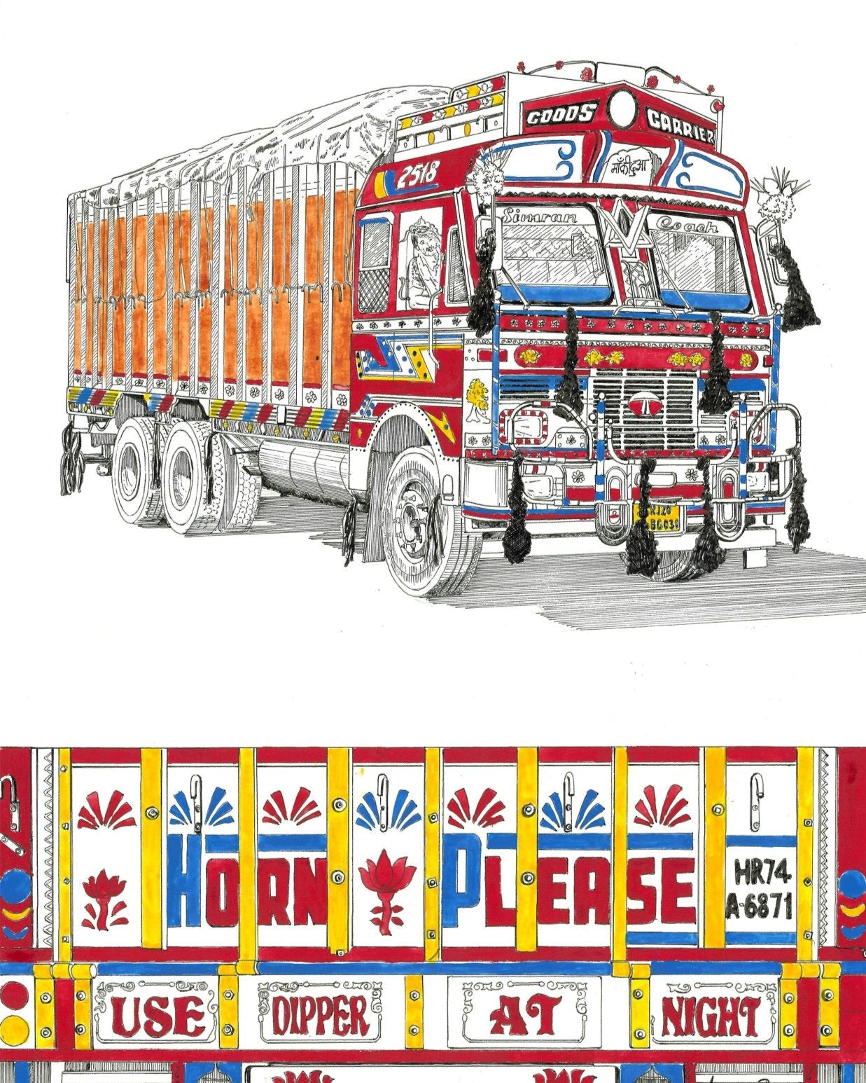 Horn OK Please - Marble Lotus - Horn OK Please