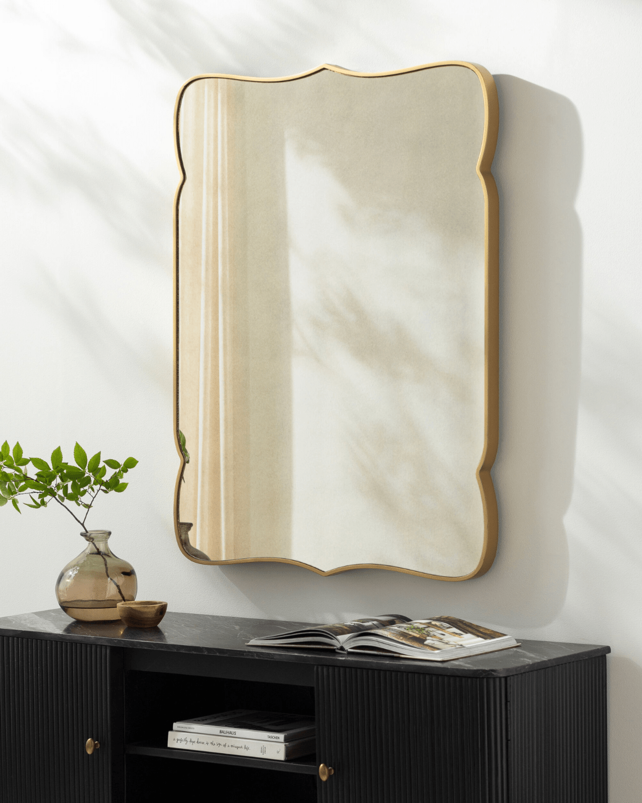 Imelda Accent Mirror - Marble Lotus - Imelda Accent Mirror