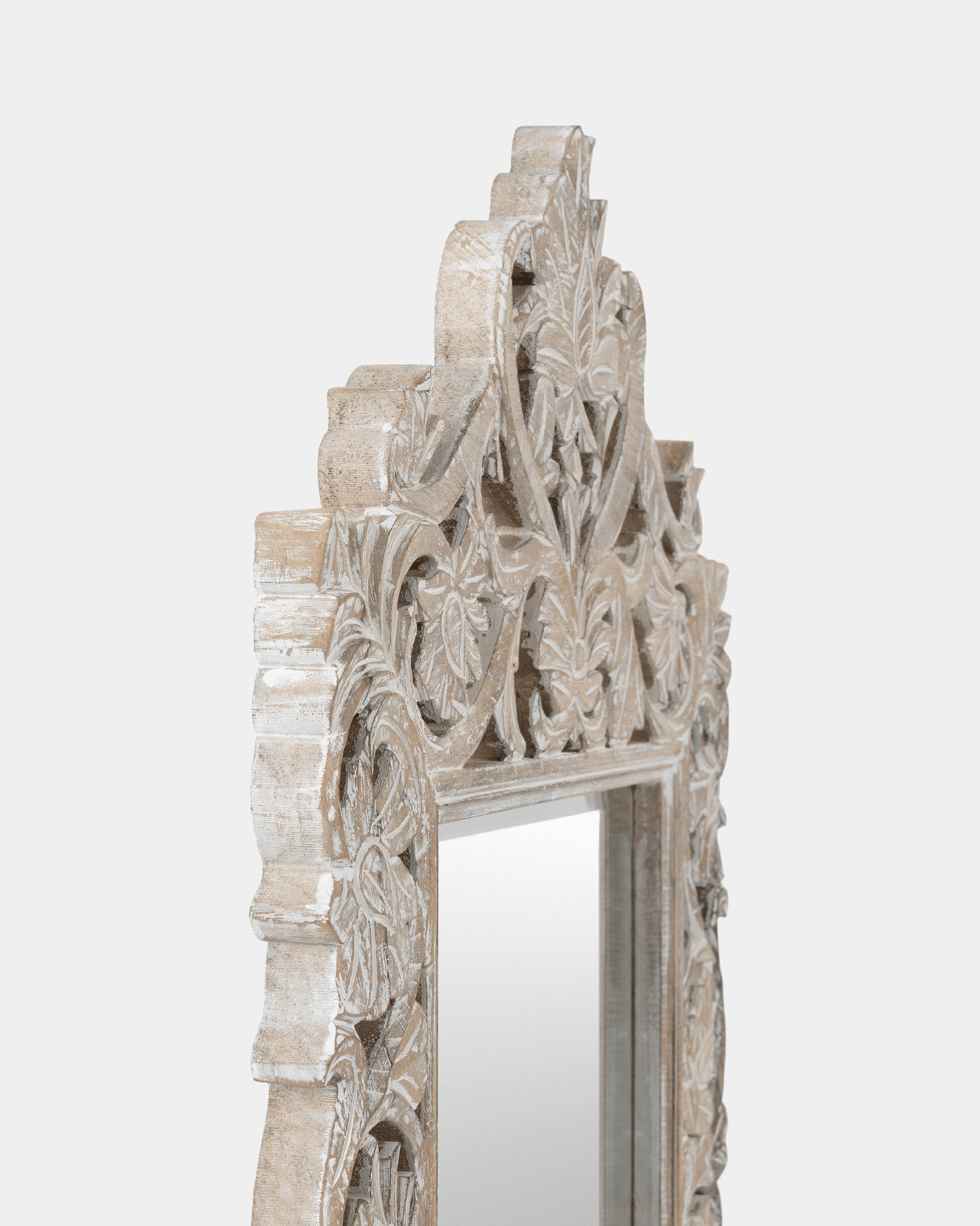 Indian Wood Hand Carved Mirror - Marble Lotus - Indian Wood Hand Carved Mirror. Purchase today | Marble Lotus