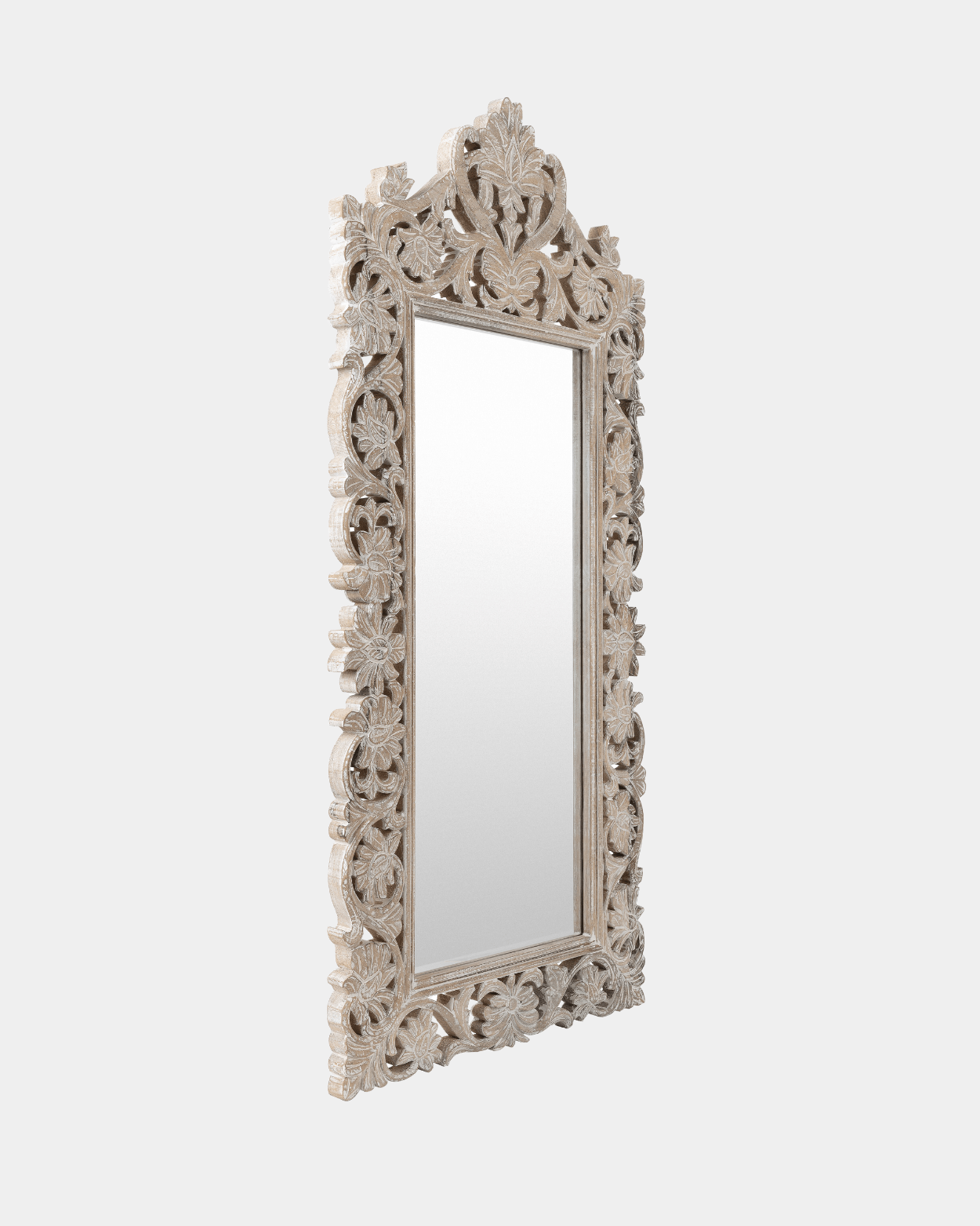Indian Wood Hand Carved Mirror - Marble Lotus - Buy Indian Wood Hand Carved Mirror today | Marble Lotus