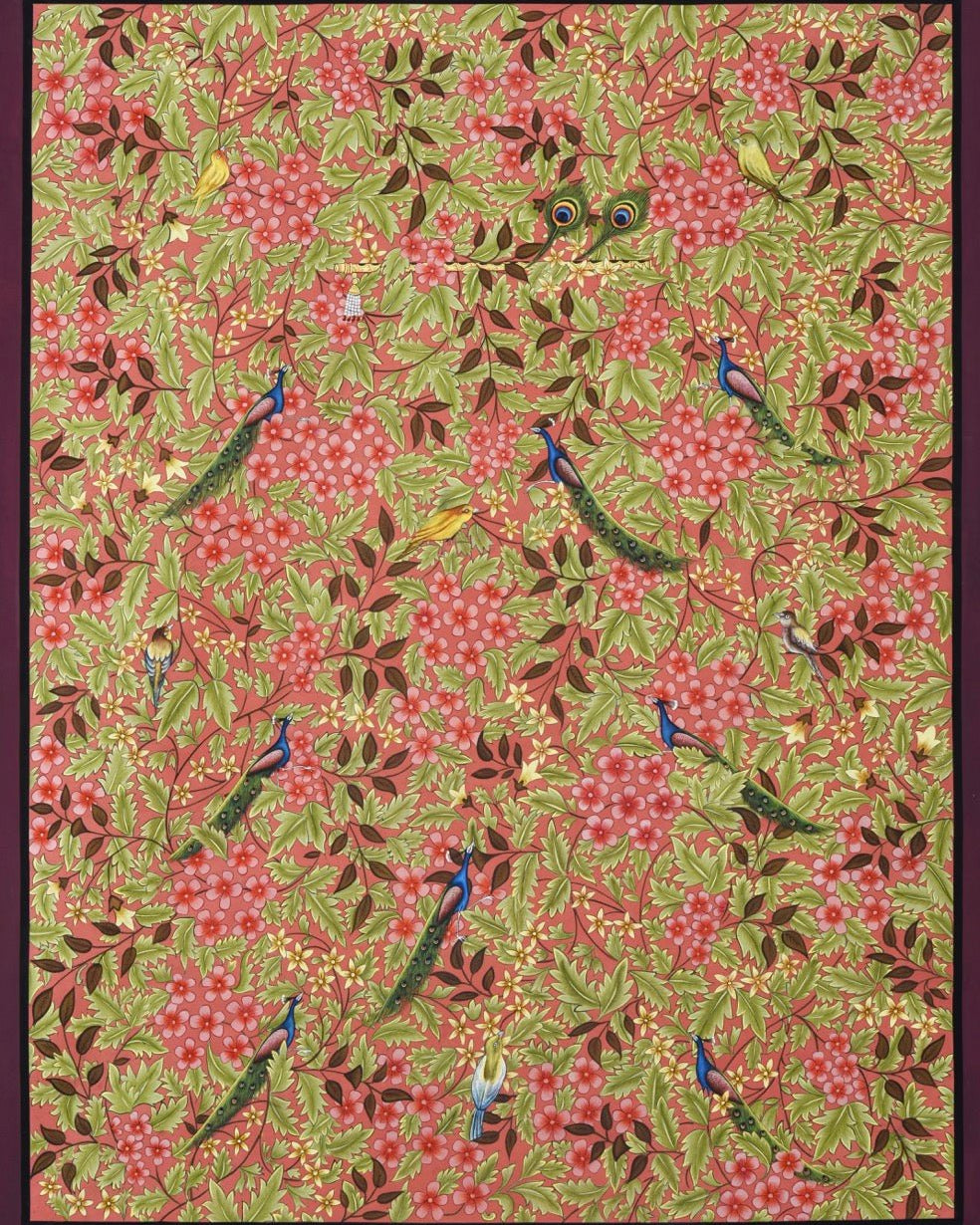 Inside the Tree of Life - Marble Lotus - Pichwai Painting | Inside the Tree of Life | Indian Art