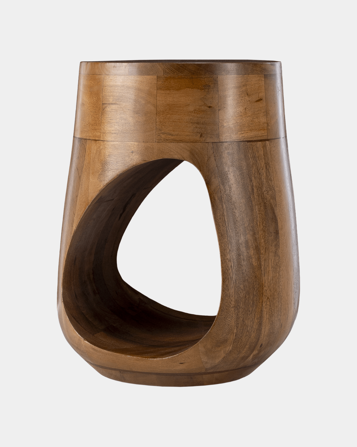 Isiri Brown Mango Wood Side Table - Marble Lotus - Isiri Brown Mango Wood Side Table.