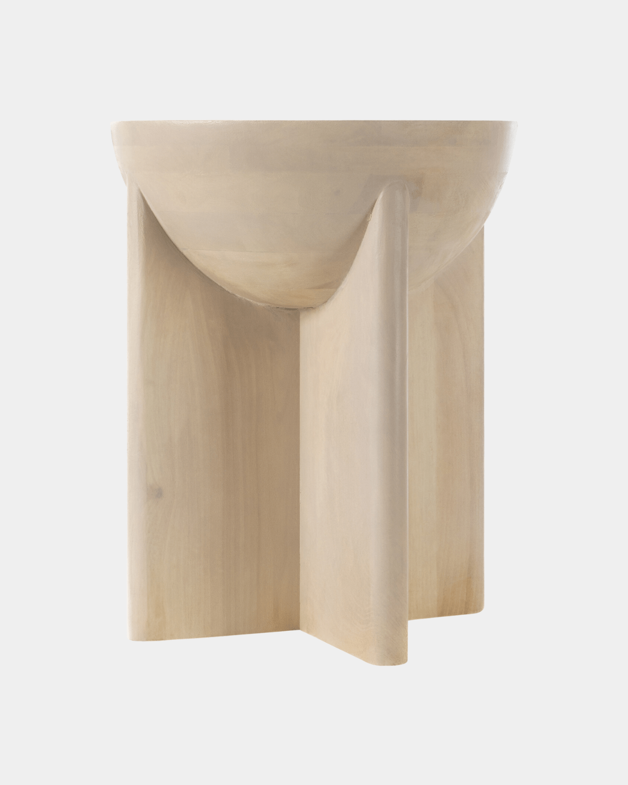 Ivory Mango Wood Side Table - Marble Lotus - Ivory Mango Wood Side Table.