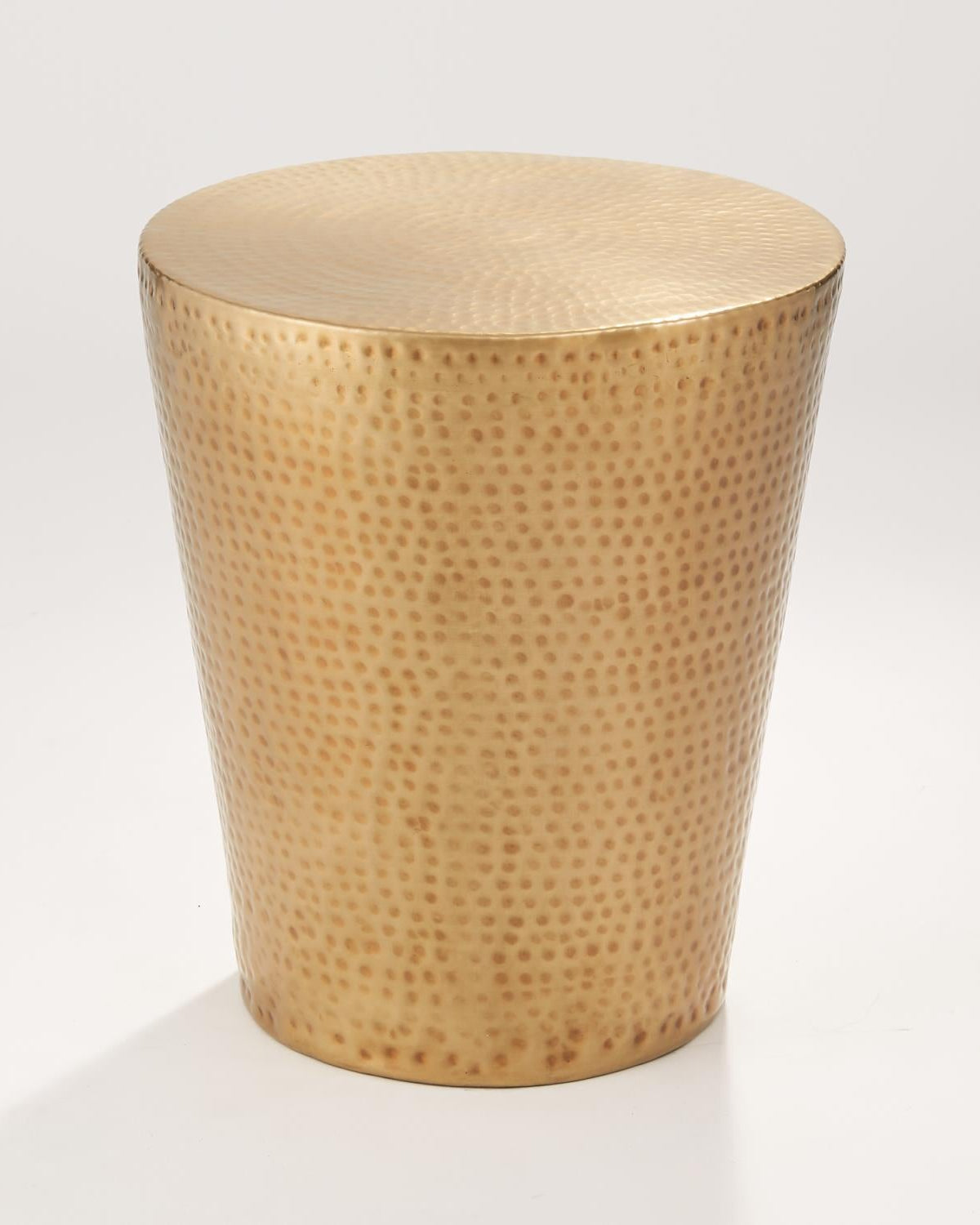 Izmir Hammered Brass Side Table - Marble Lotus - Buy Hammered Brass Side Table