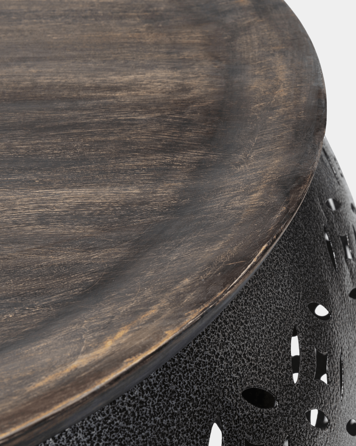 Jaali Mango Wood Iron Table - Marble Lotus - Order Jaali Mango Wood & Iron Table from Marble Lotus