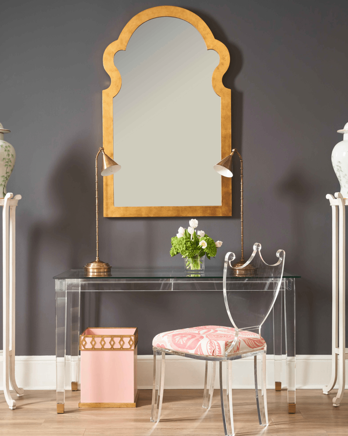 Jagger Mirror - Gold - Marble Lotus - Jagger Mirror - Gold