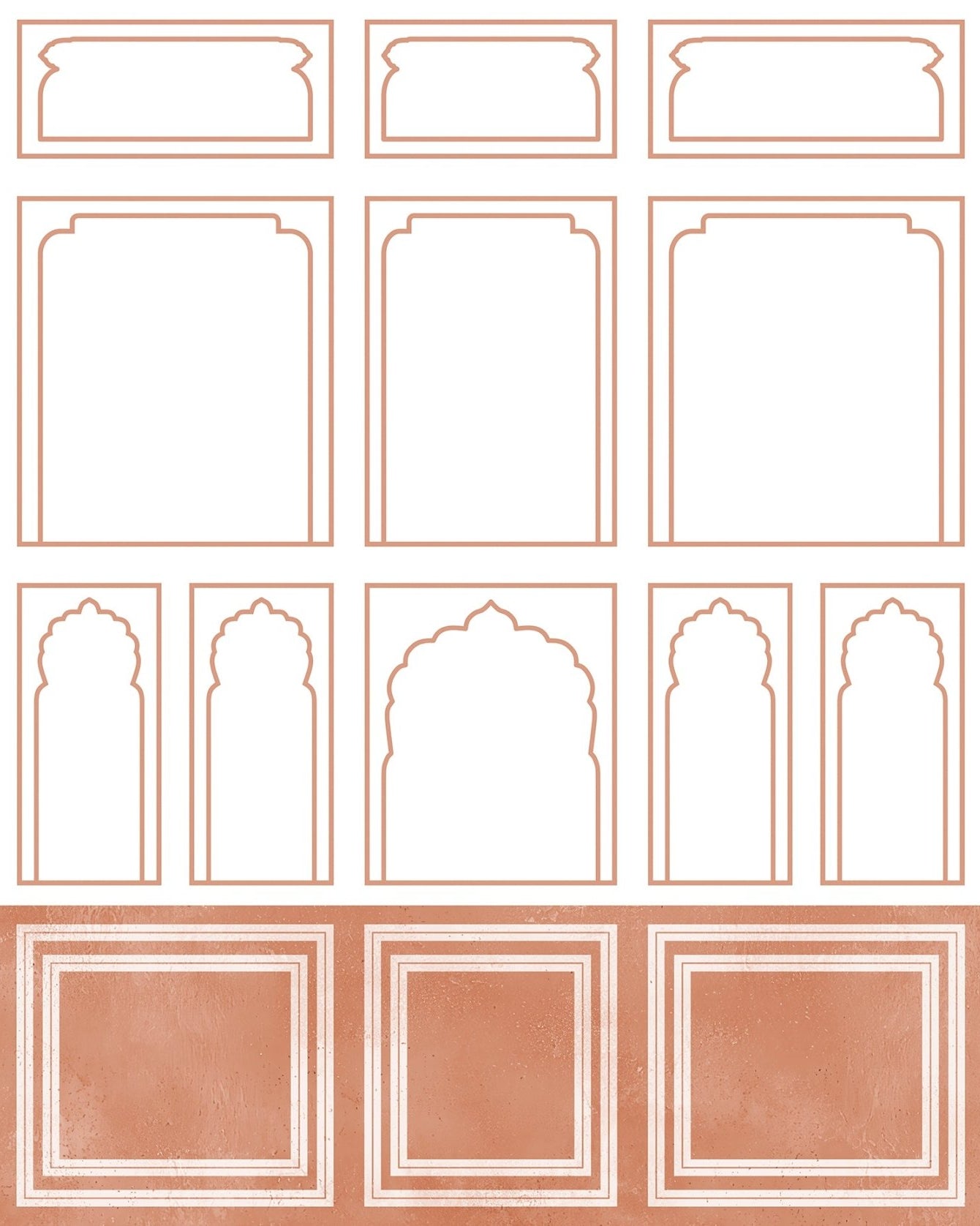 Jaipur Arches Wallpaper - Marble Lotus - Jaipur Arches Wallpaper