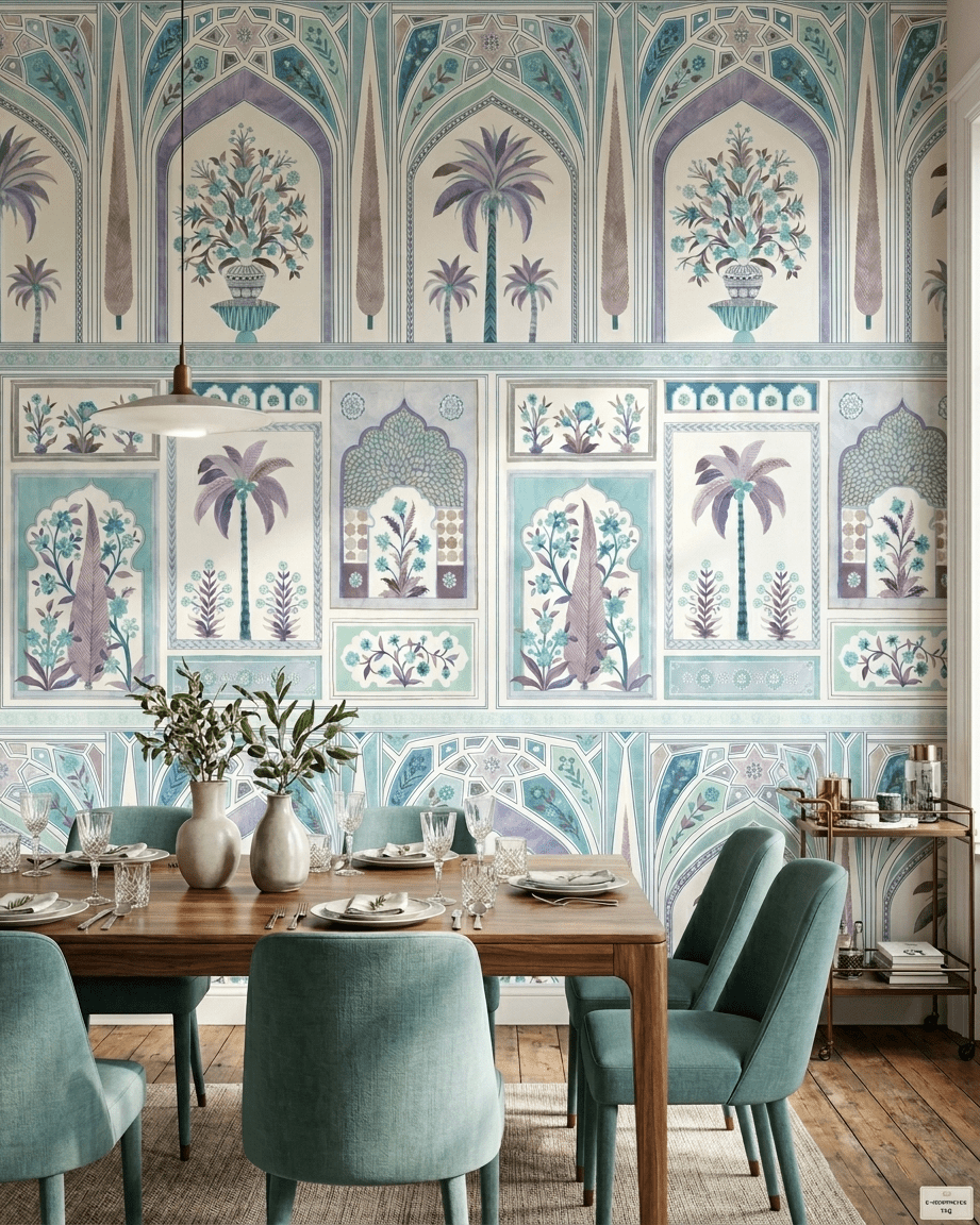 Jaipur Royale – Cerulean - Marble Lotus - Jaipur Royale – Cerulean