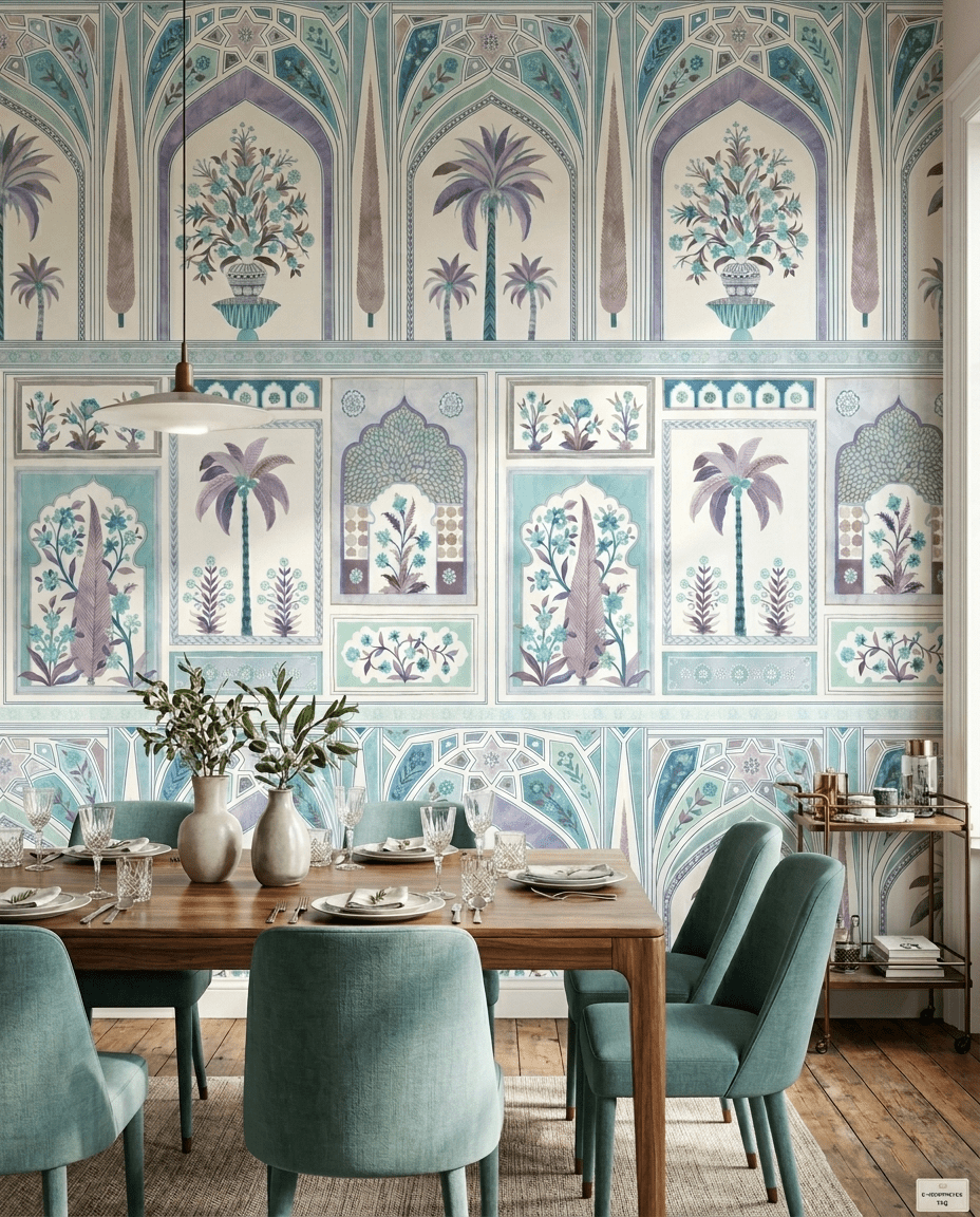 Jaipur Royale – Cerulean - Marble Lotus - Jaipur Royale – Cerulean
