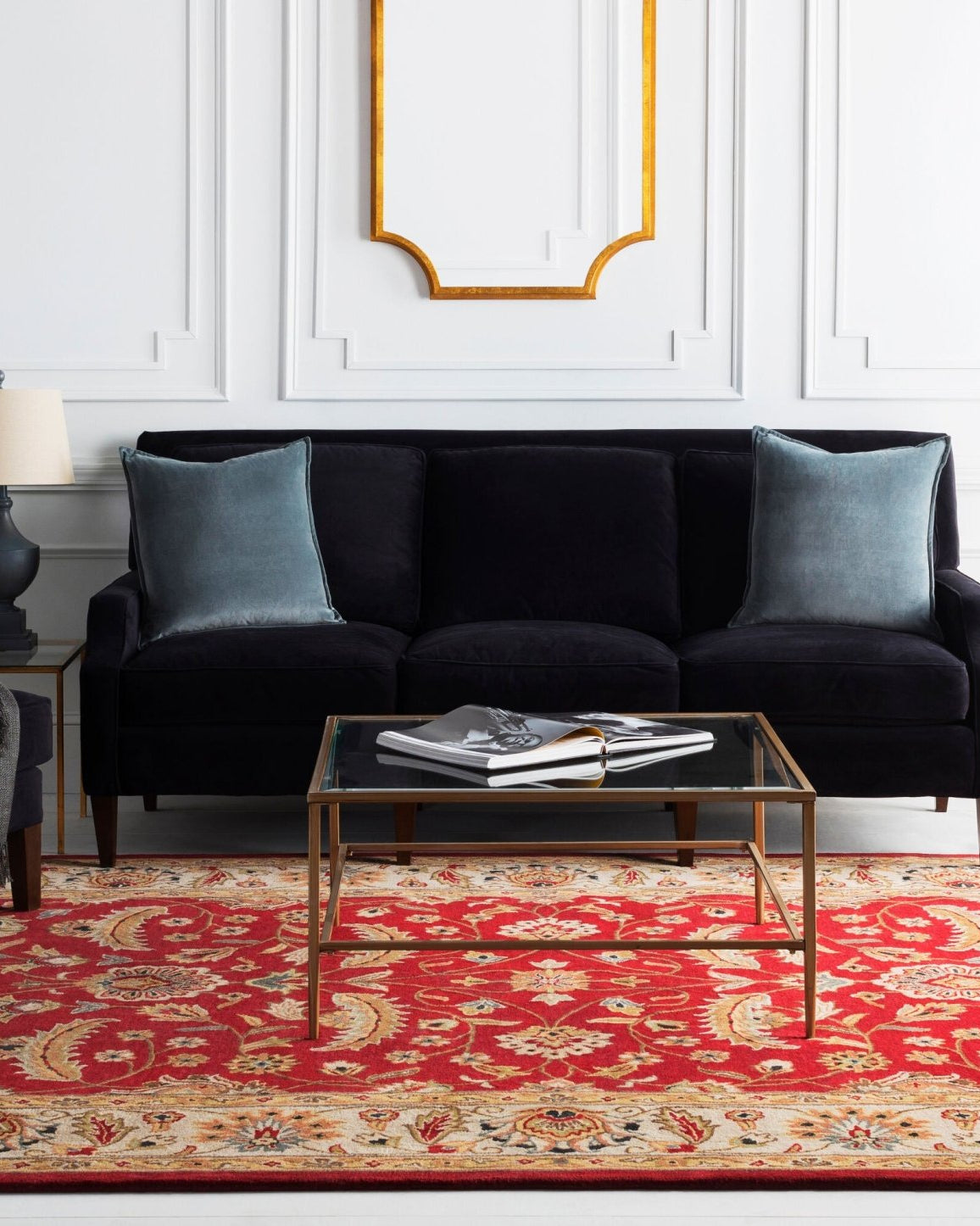 Joslyn Gold Accent Mirror - Marble Lotus - Joslyn Gold Accent Mirror