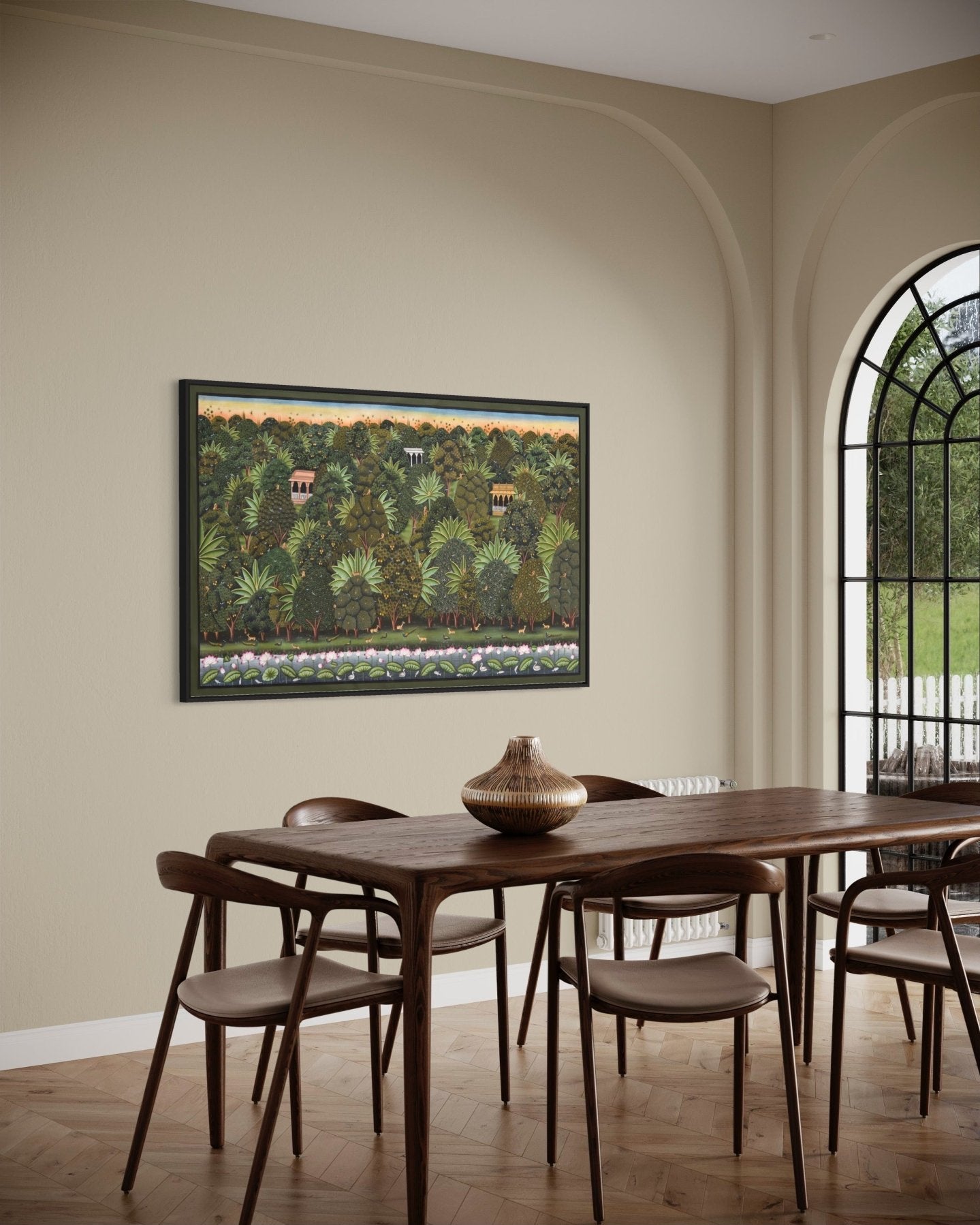 Jungle Scene - Marble Lotus - Shop Pichwai Painting: Jungle Scene | Marble Lotus