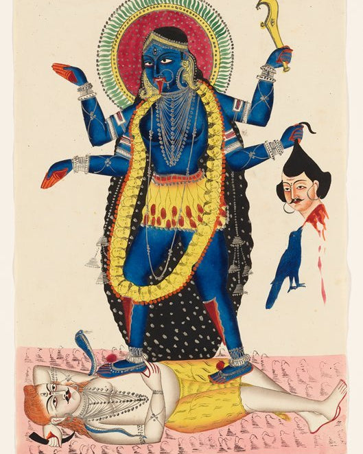 Kali Trampling Upon Shiva Print - Marble Lotus - Kali Trampling Upon Shiva Artwork