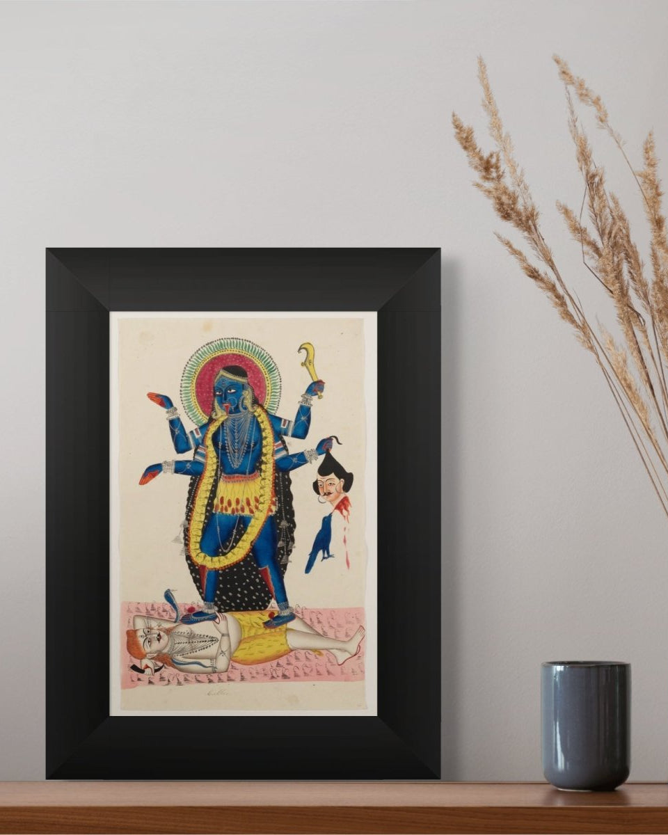Kali Trampling Upon Shiva Print - Marble Lotus - Order Kali Trampling Upon Shiva Artwork | Marble Lotus