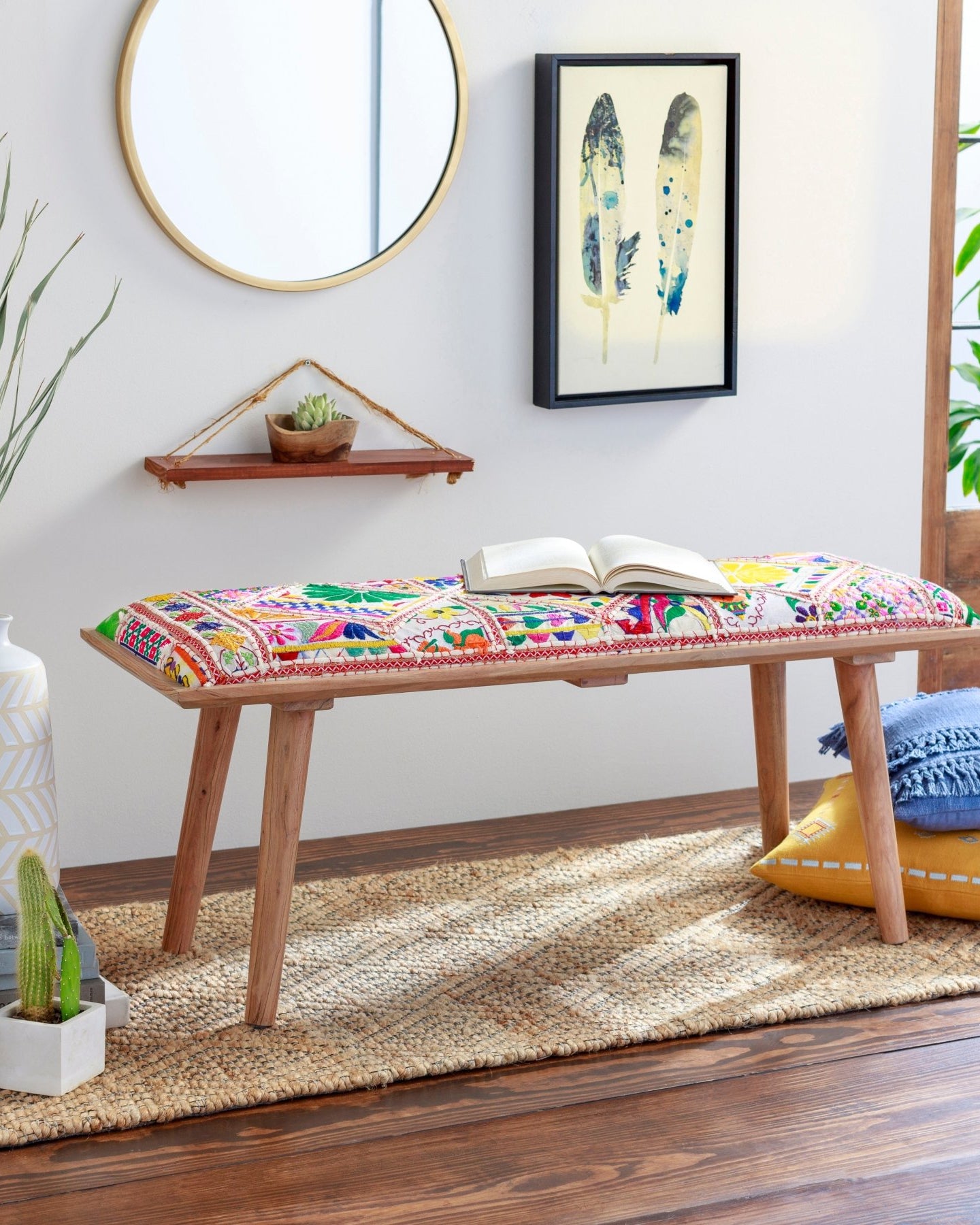 Karma Fuchsia Flourish Bench - Marble Lotus - Buy Karma Fuchsia Flourish Bench