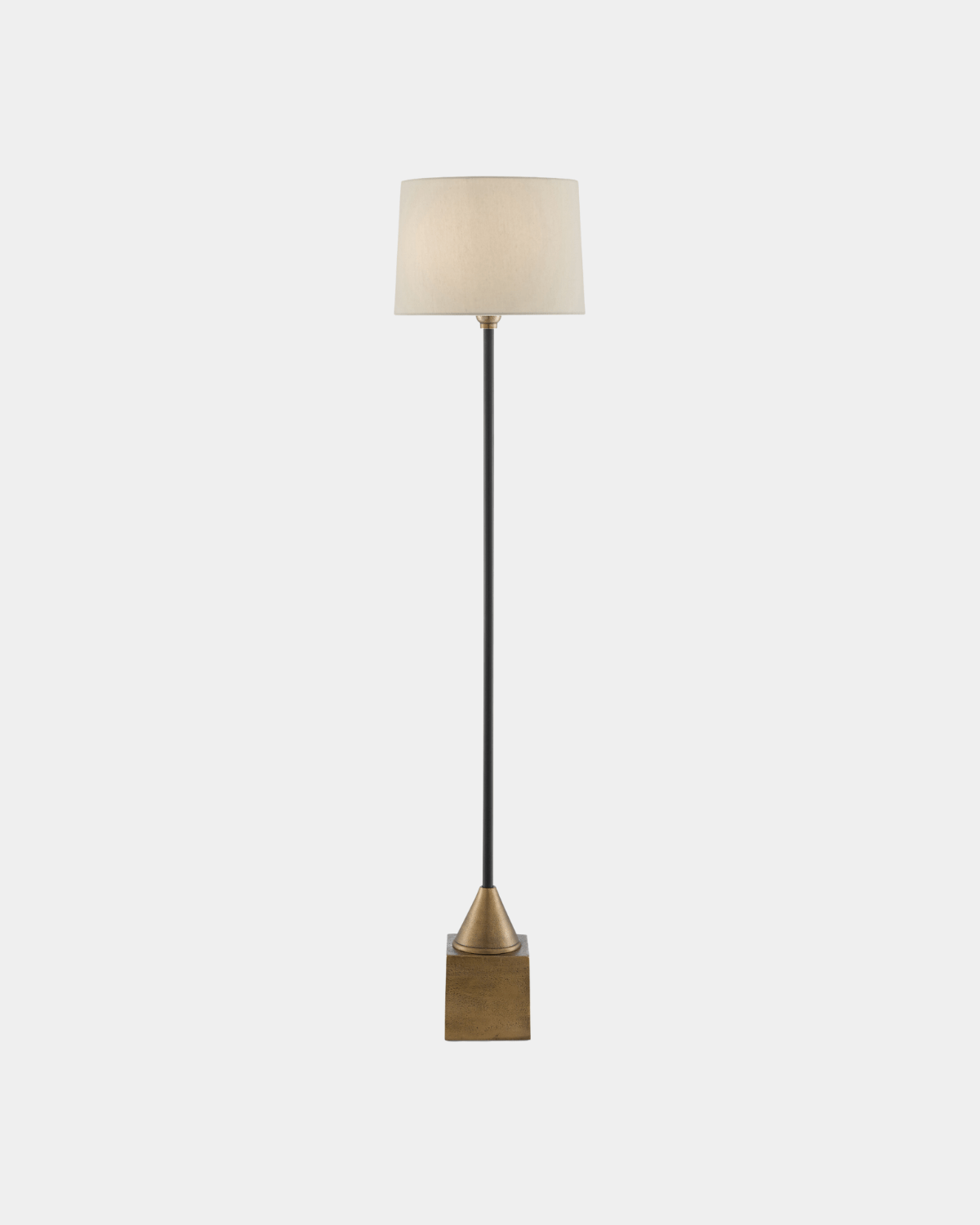 Keeler Brass Floor Lamp - Marble Lotus - Keeler Brass Floor Lamp