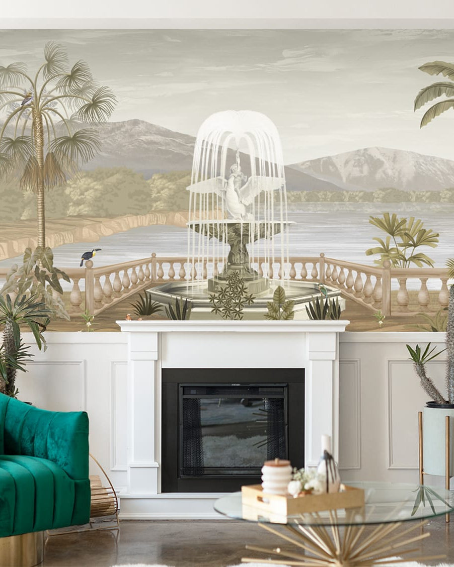 Khayal, A Beautiful Room Wallpaper - Marble Lotus - Khayal Beautiful Wallpaper