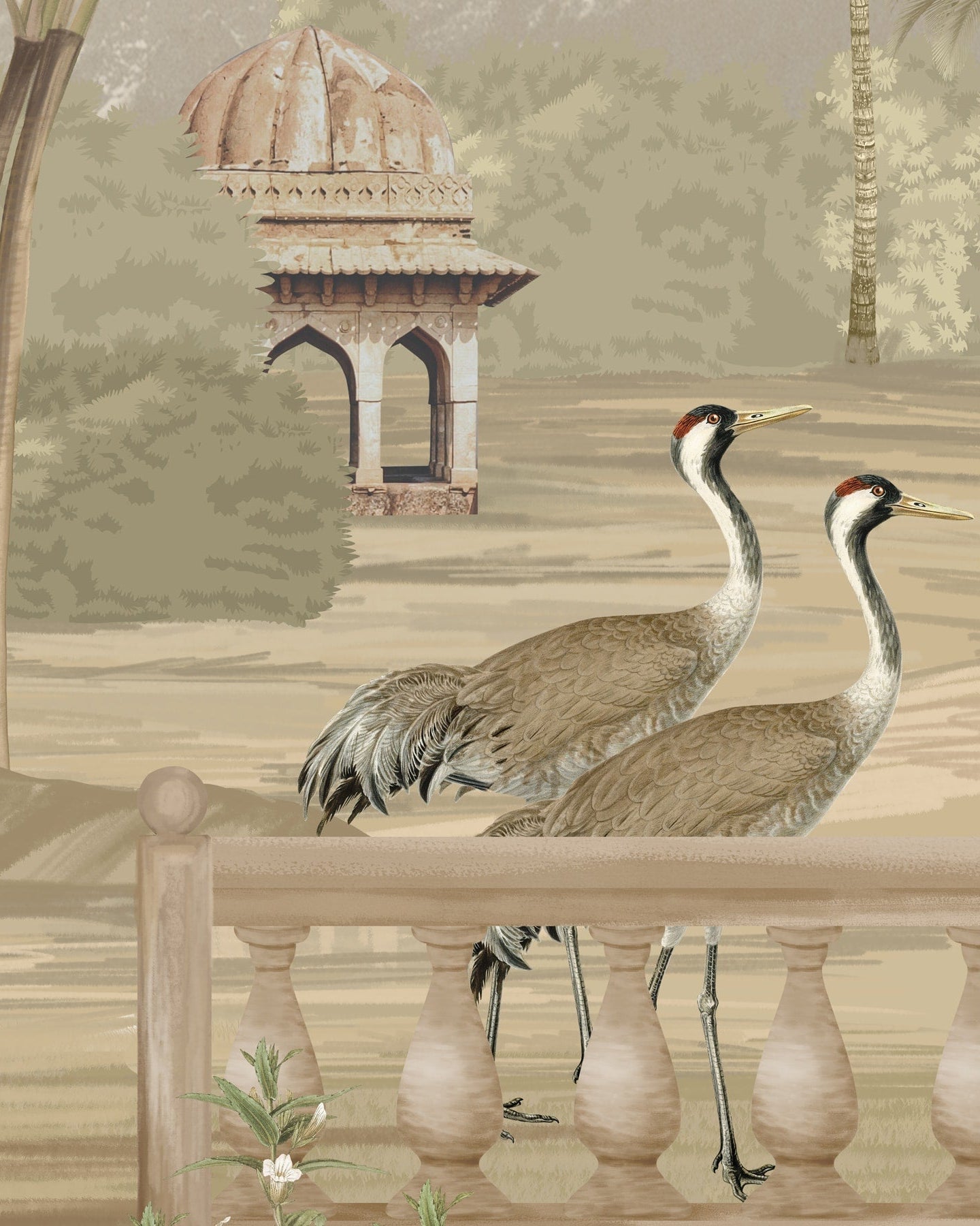 Khayal, A Beautiful Room Wallpaper - Marble Lotus - Order Khayal Beautiful Wallpaper