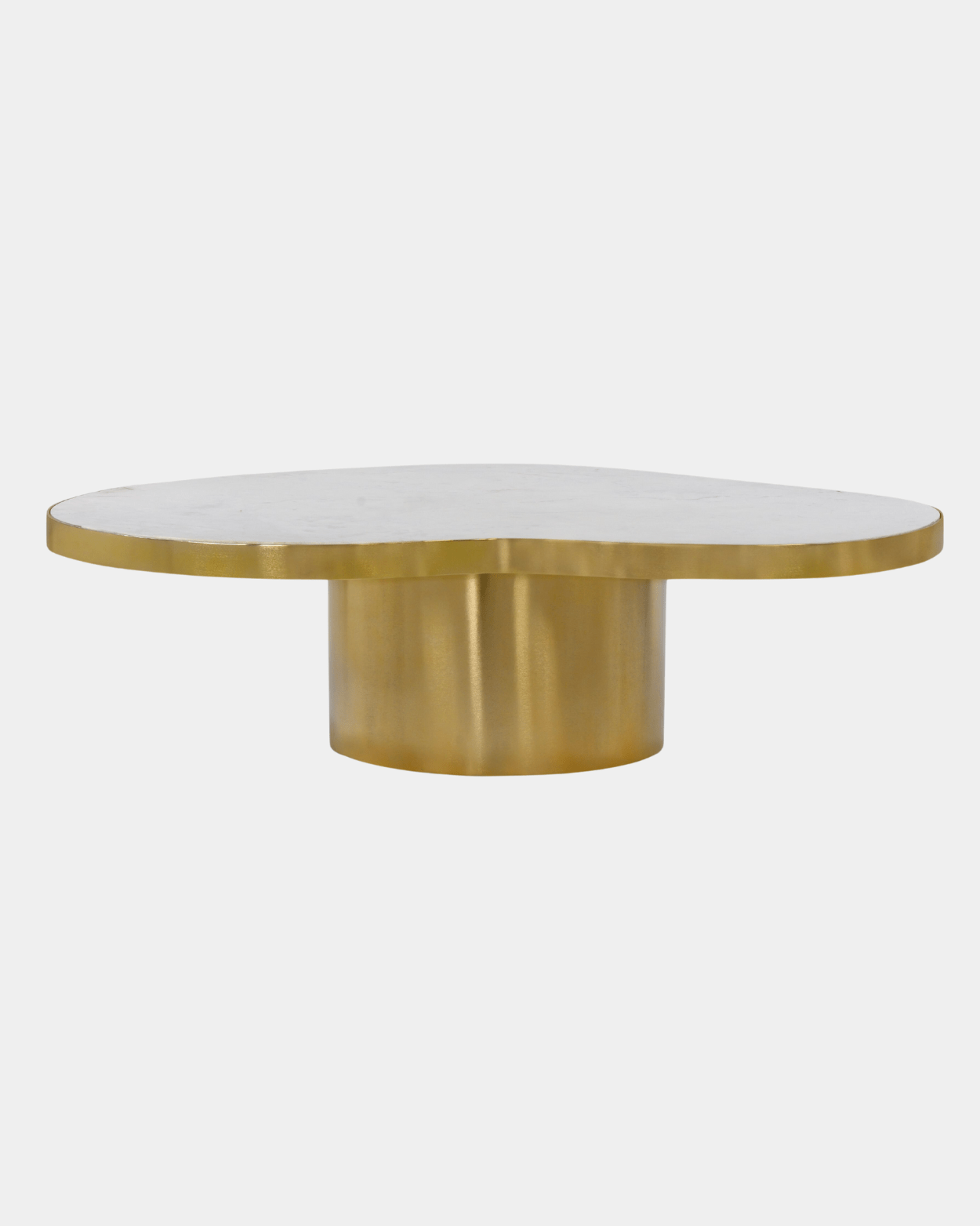 Kidney Coffee Table - Marble Lotus - Kidney Coffee Table