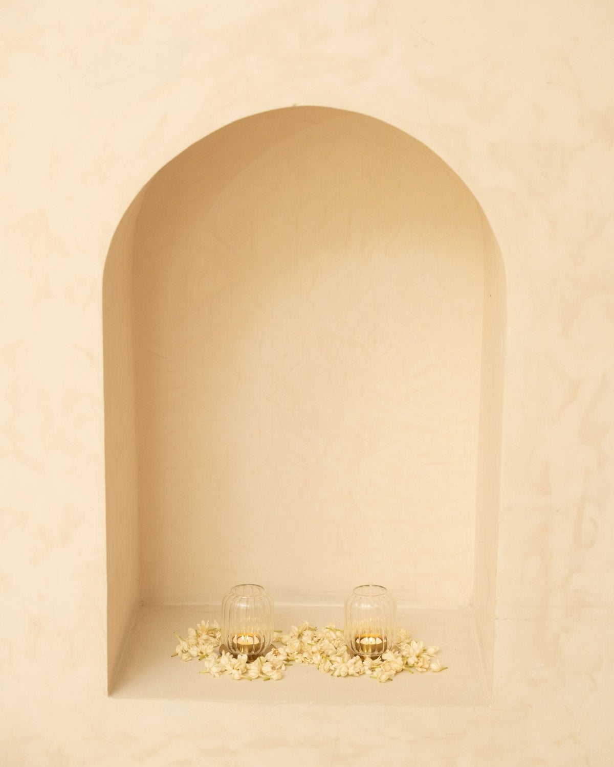 Kira Glass Lantern - Set of 2 - Marble Lotus - Kira Glass Lantern - Set of 2 - Marble Lotus