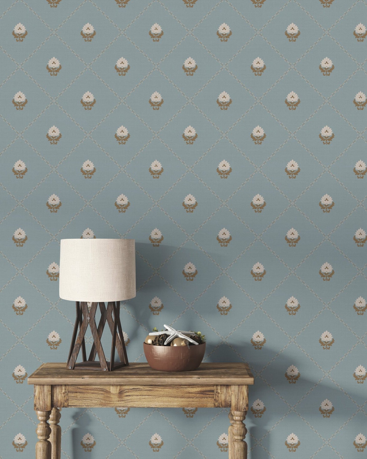 Kusum Jaal – Blue - Marble Lotus - Kusum Jaal – Blue