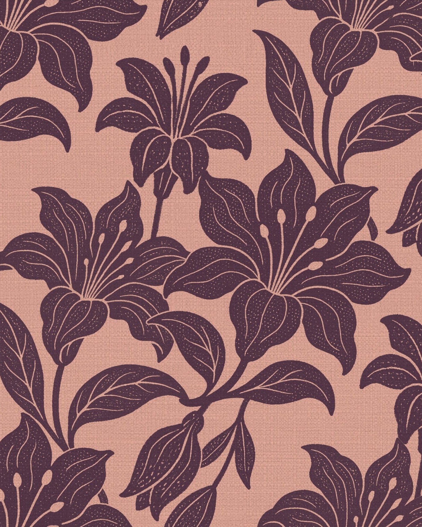 Lilies – Mauve - Marble Lotus - Lilies – Mauve