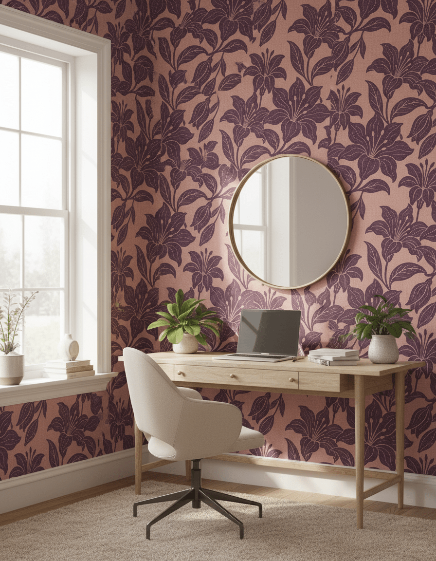 Lilies – Mauve - Marble Lotus - Lilies – Mauve