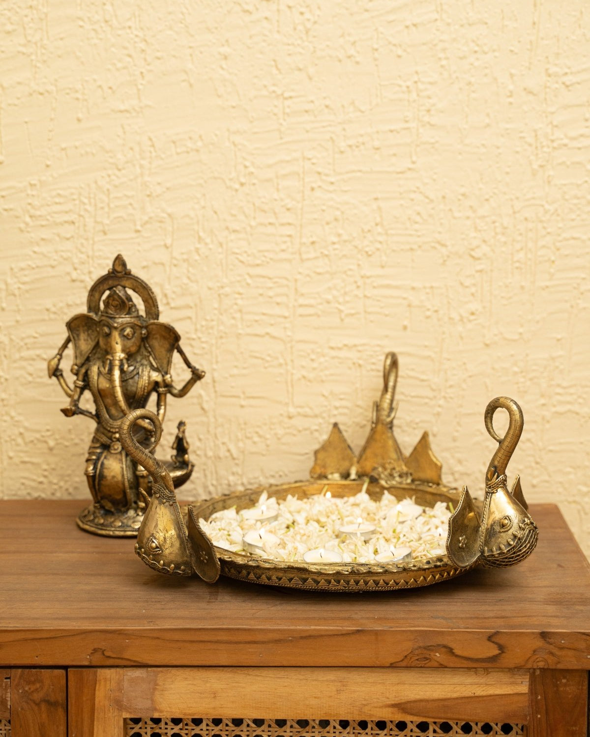 Lord Ganesha Idol - Marble Lotus - Lord Ganesha Idol
