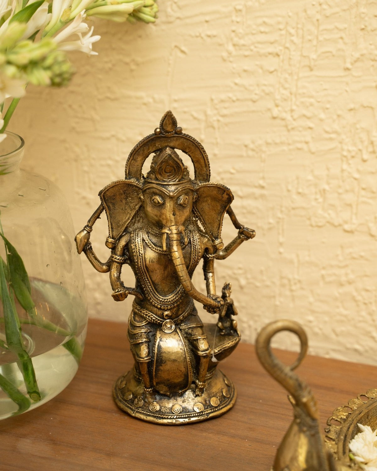 Lord Ganesha Idol - Marble Lotus - Lord Ganesha Idol