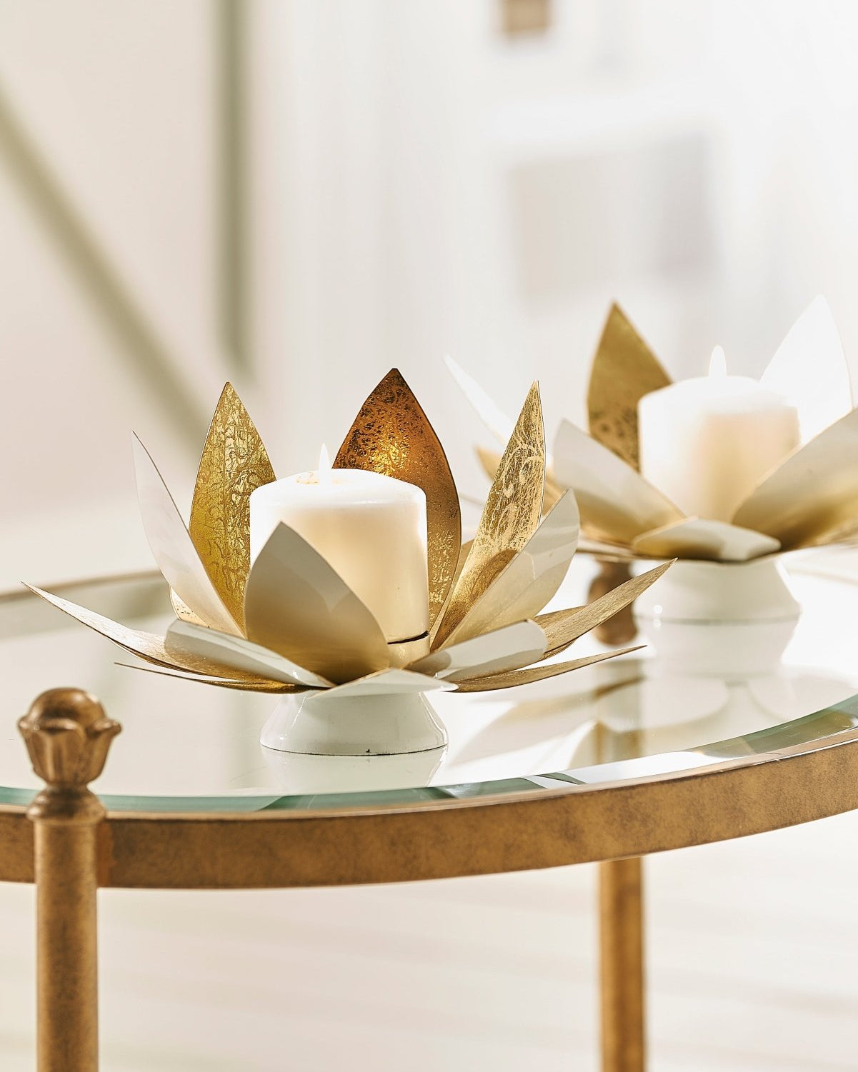 Lotus Candleholders - Marble Lotus - Lotus Candleholders