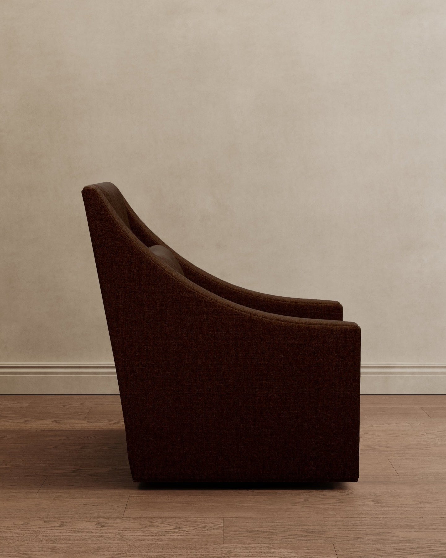 Lotus Lounger Swivel Chair Dark Brown Velvet - Marble Lotus - Lotus Lounger Swivel Chair Dark Brown Velvet