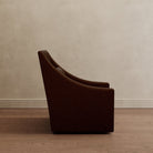 Lotus Lounger Swivel Chair Dark Brown Velvet - Marble Lotus - Lotus Lounger Swivel Chair Dark Brown Velvet