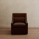 Lotus Lounger Swivel Chair Dark Brown Velvet - Marble Lotus - Lotus Lounger Swivel Chair Dark Brown Velvet