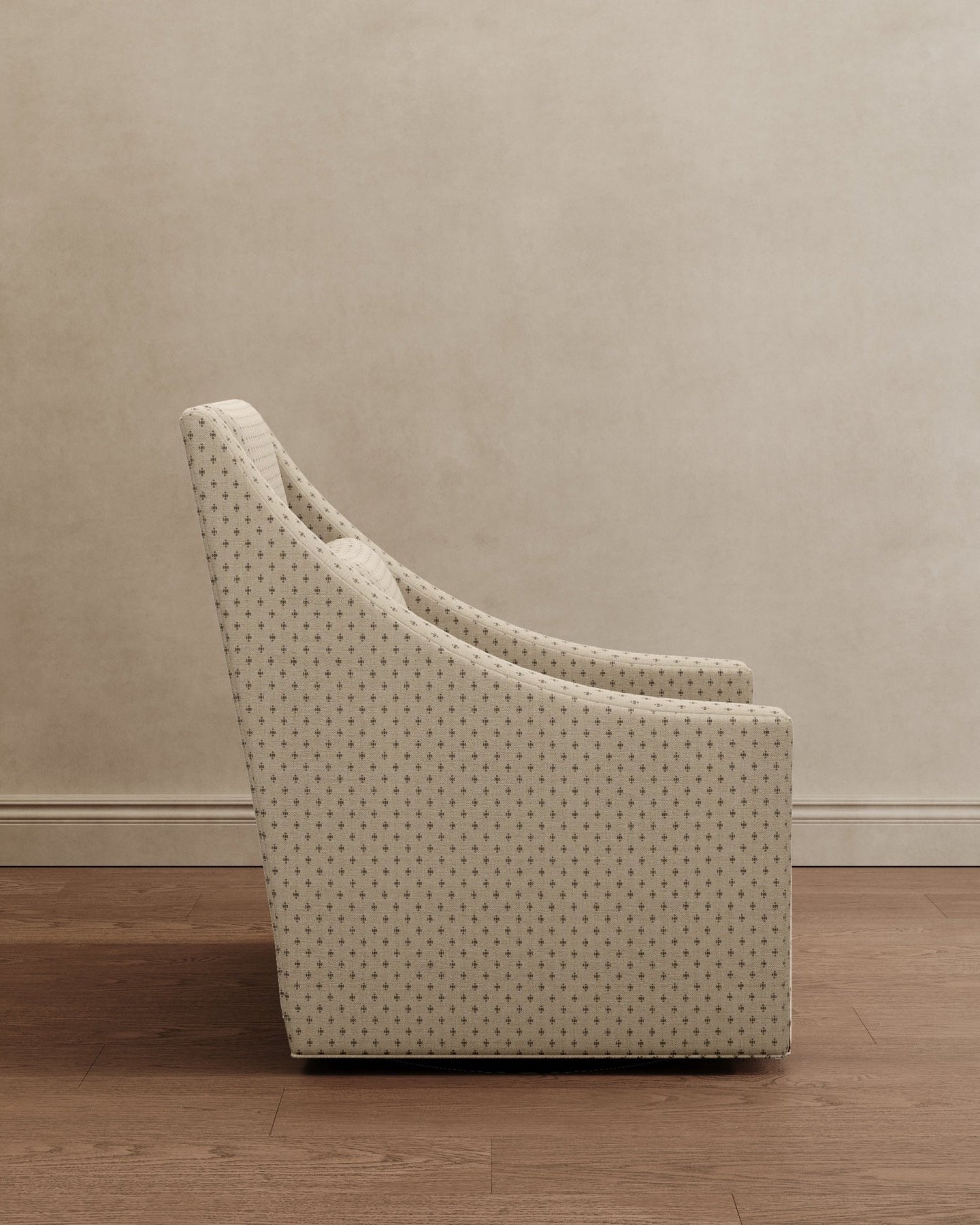 Lotus Lounger Swivel Chair - Dotted Beige - Marble Lotus - Lotus Lounger Swivel Chair - Dotted Beige