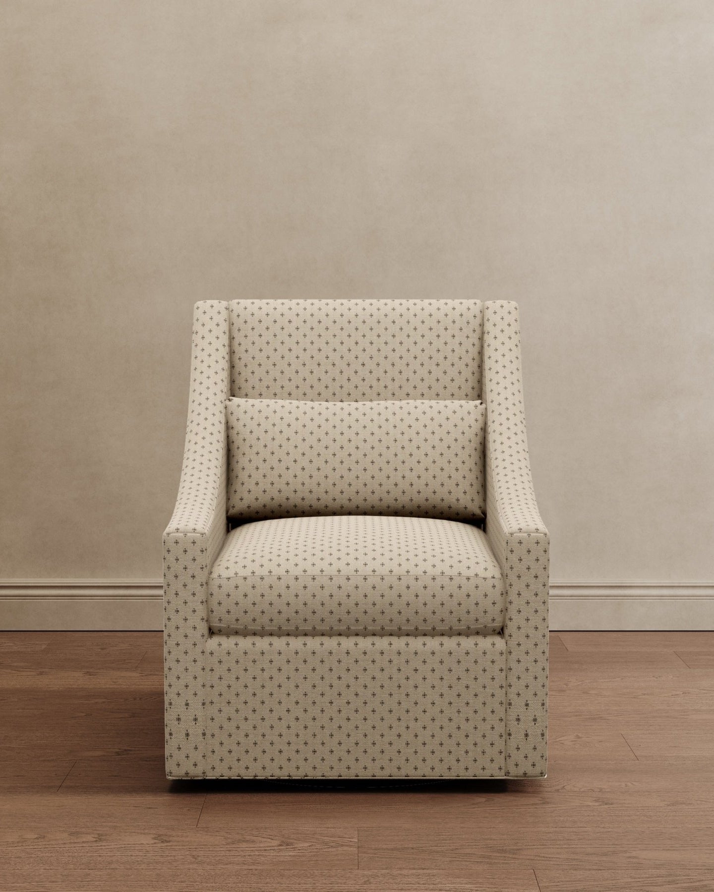 Lotus Lounger Swivel Chair - Dotted Beige - Marble Lotus - Lotus Lounger Swivel Chair - Dotted Beige