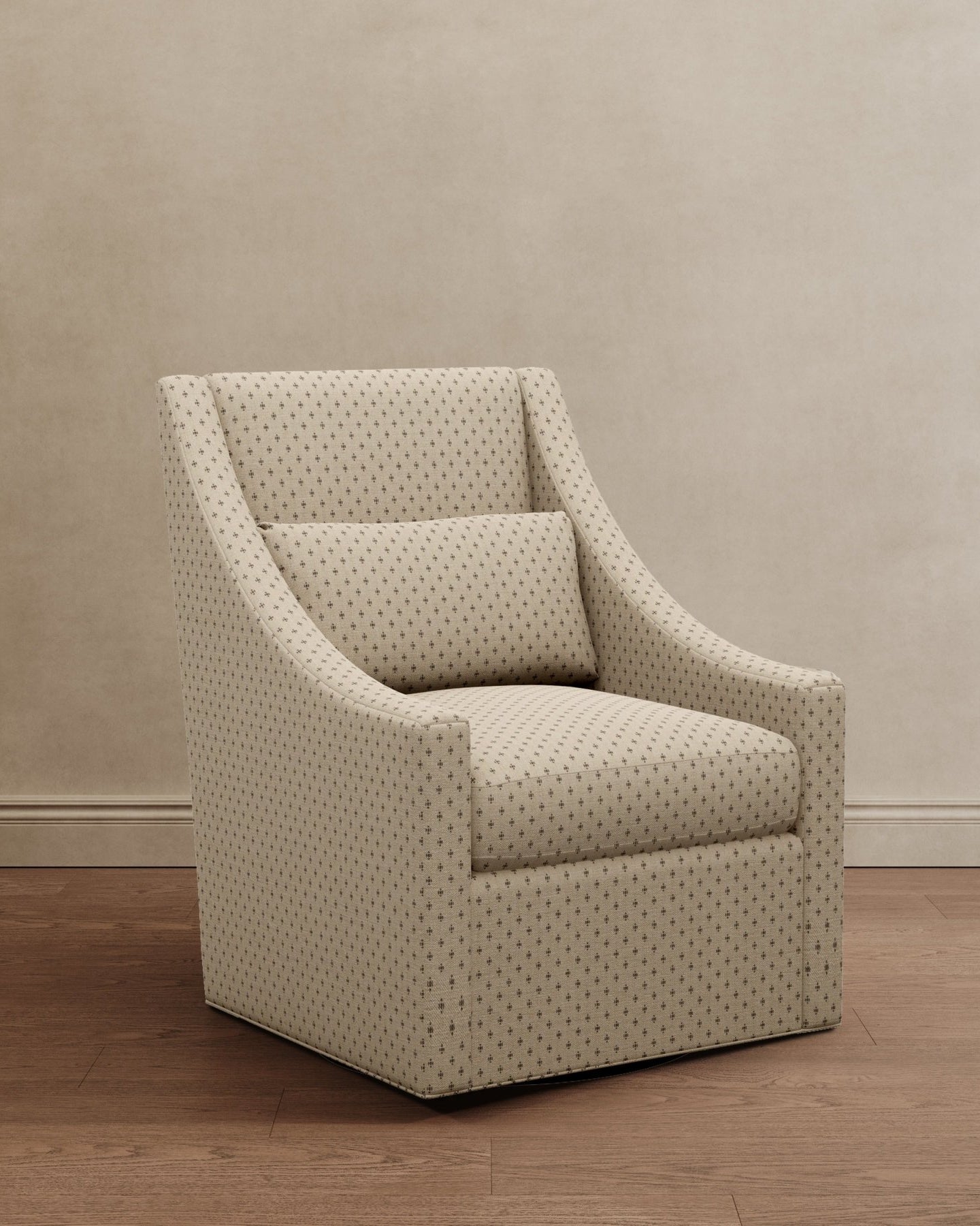 Lotus Lounger Swivel Chair - Dotted Beige - Marble Lotus - Lotus Lounger Swivel Chair - Dotted Beige
