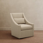 Lotus Lounger Swivel Chair - Dotted Beige - Marble Lotus - Lotus Lounger Swivel Chair - Dotted Beige