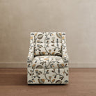 Lotus Lounger Swivel Chair Floral Embroidered - Marble Lotus - Lotus Lounger Swivel Chair Floral Embroidered