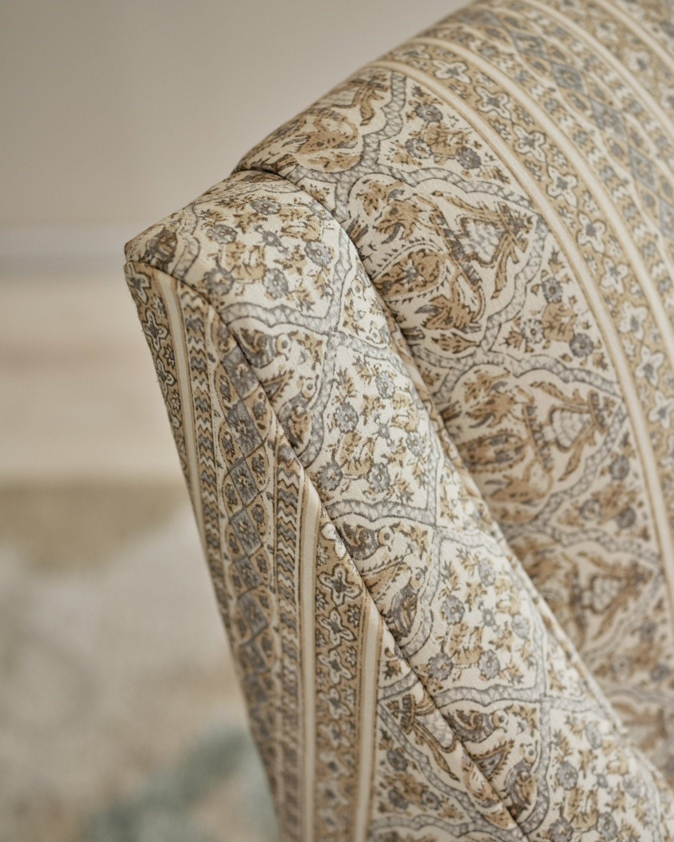 Lotus Lounger Swivel Chair Powder Blue Paisley - Marble Lotus - Lotus Lounger Swivel Chair Powder Blue Paisley