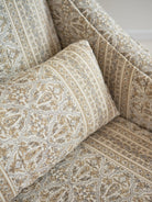 Lotus Lounger Swivel Chair Powder Blue Paisley - Marble Lotus - Lotus Lounger Swivel Chair Powder Blue Paisley