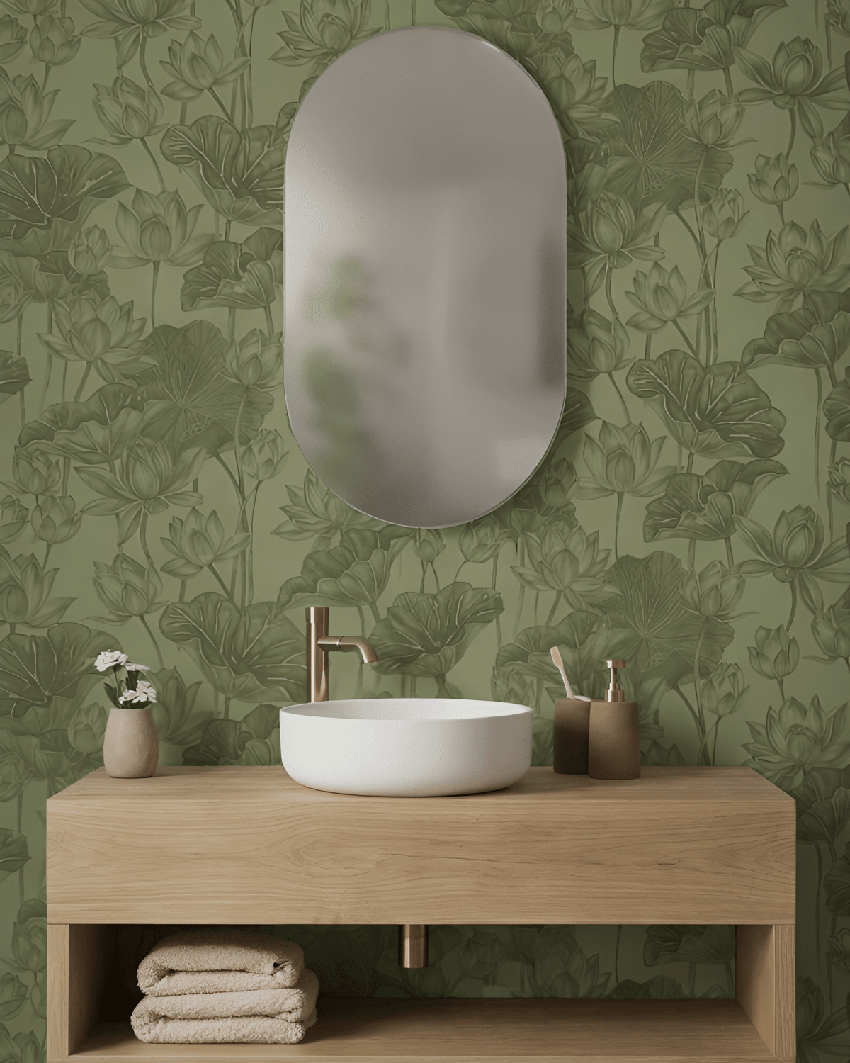 Lotuses - Green - Marble Lotus - Lotuses - Green