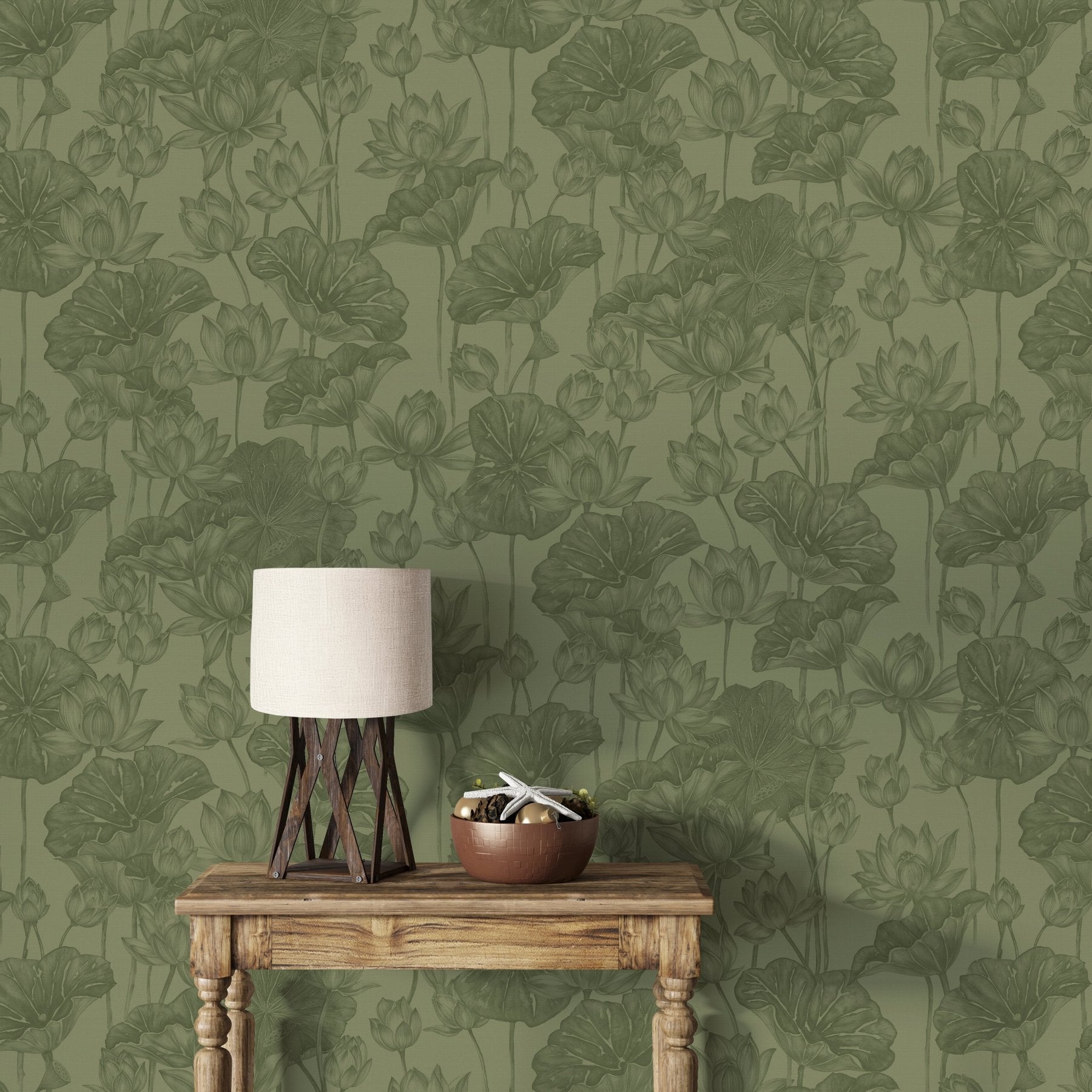 Lotuses - Green - Marble Lotus - Lotuses - Green