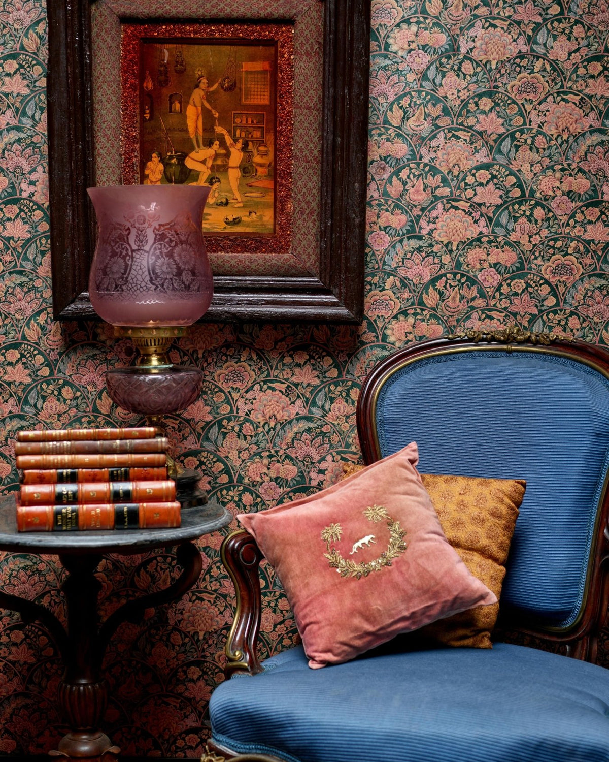 Lucknow Chintz - Marble Lotus - Lucknow Chintz