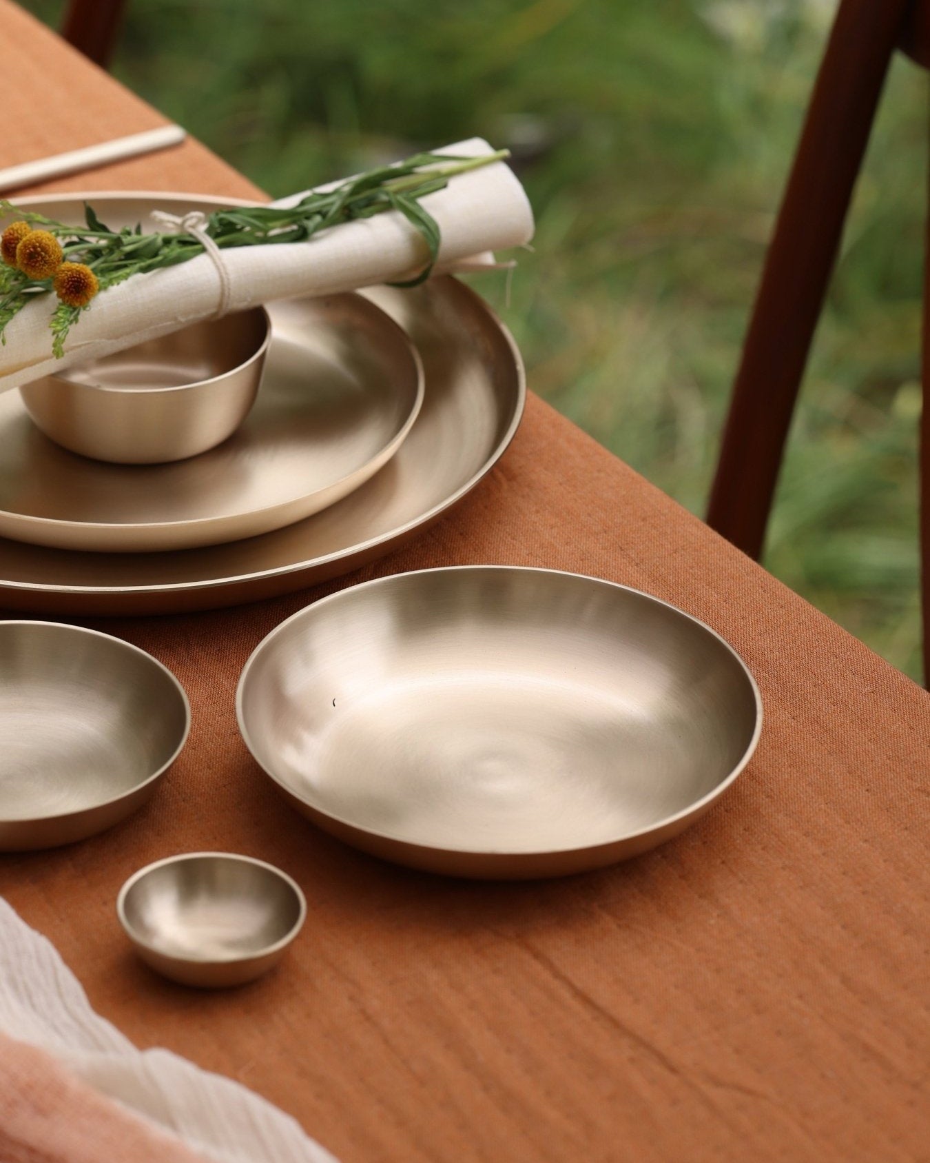 Luxe Kansa Cake Plate, 6" - Marble Lotus - Luxe kansa dessert plate