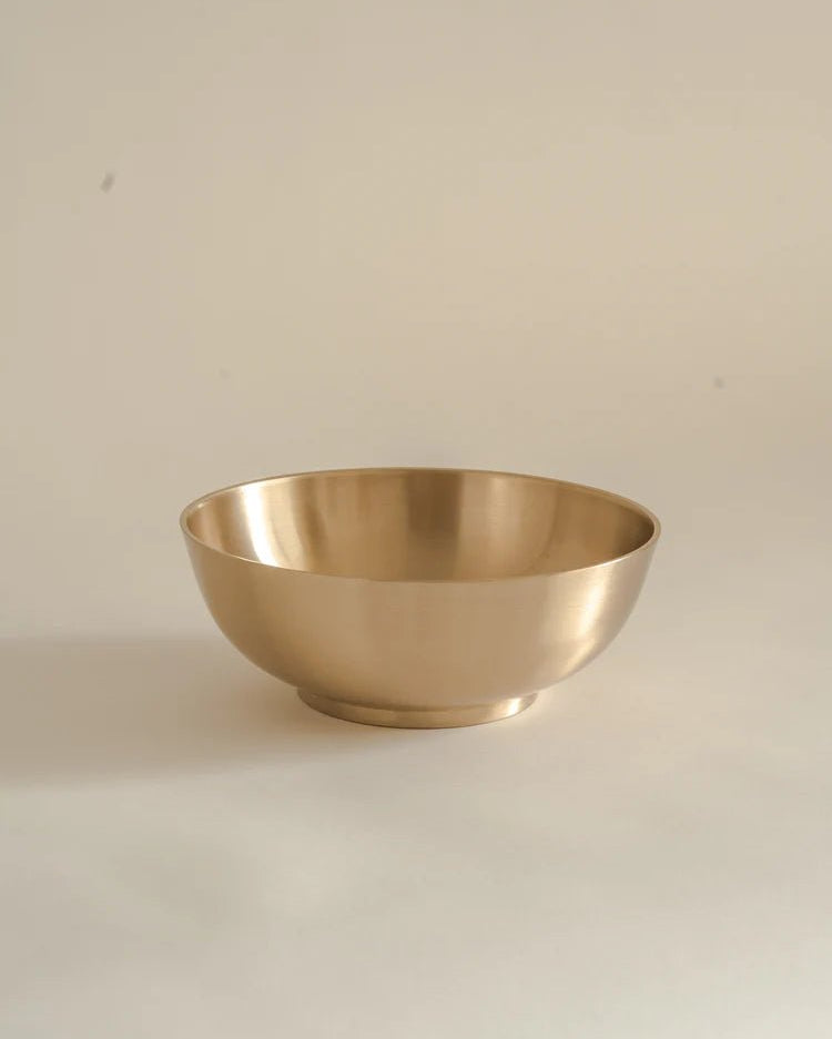 Luxe Kansa Serving Bowl, 6" - Marble Lotus - Luxe Kansa Serving Bowl, 6"
