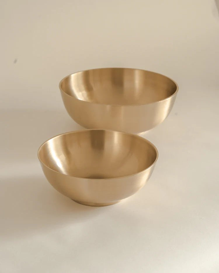 Luxe Kansa Serving Bowl, 6" - Marble Lotus - Luxe Kansa Serving Bowl, 6"