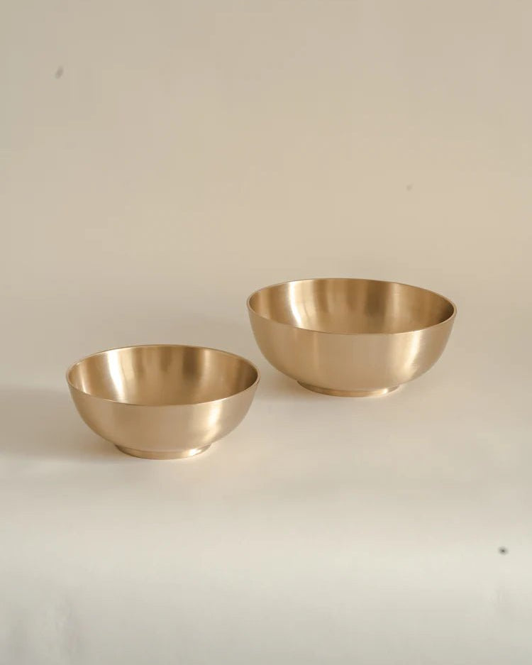 Luxe Kansa Serving Bowl, 6" - Marble Lotus - Luxe Kansa Serving Bowl, 6"