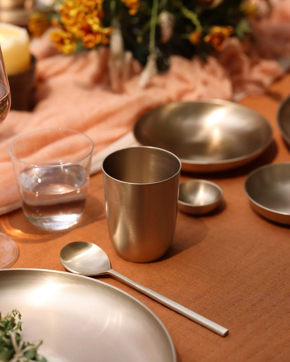 Luxe Kansa Tumbler - Marble Lotus - Luxe Kansa Tumbler