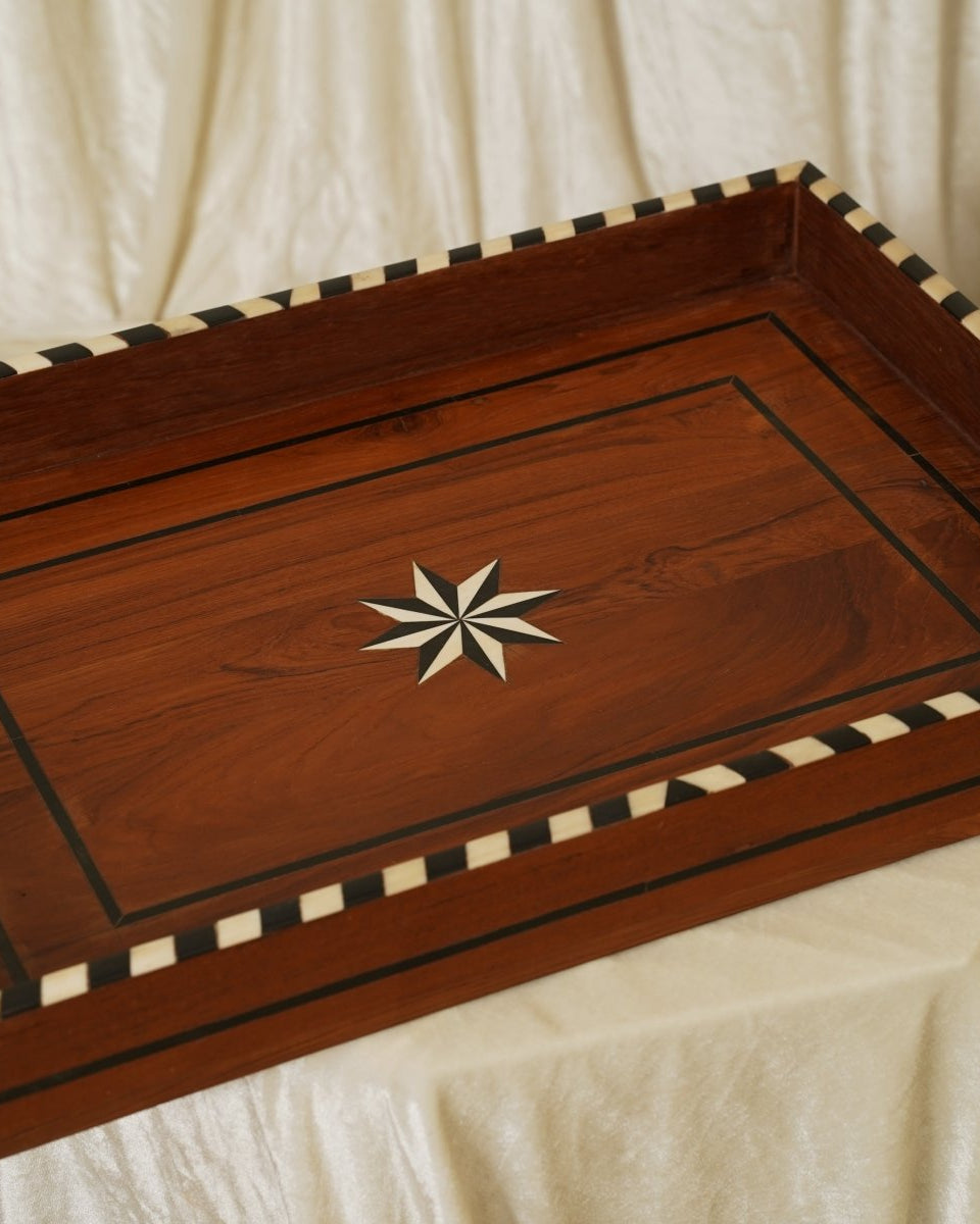 Maharani Courtyard Tray - Marble Lotus - Maharani Courtyard Tray