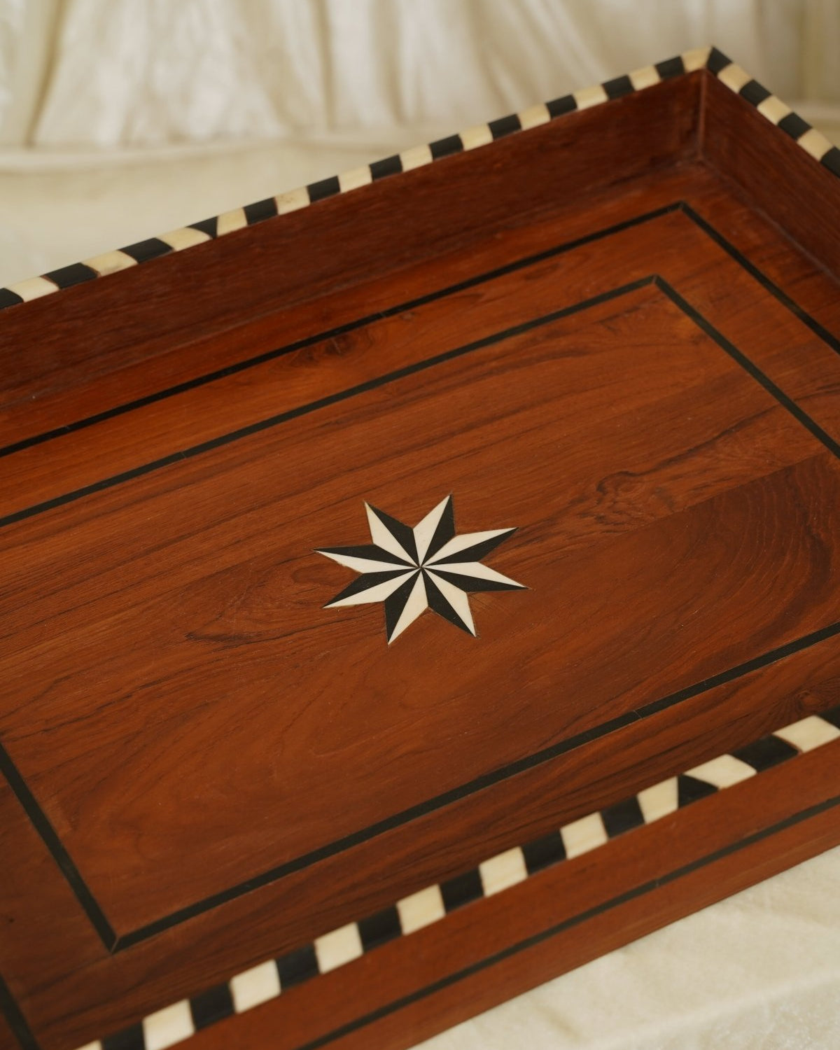 Maharani Courtyard Tray - Marble Lotus - Maharani Courtyard Tray